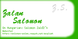 zalan salomon business card